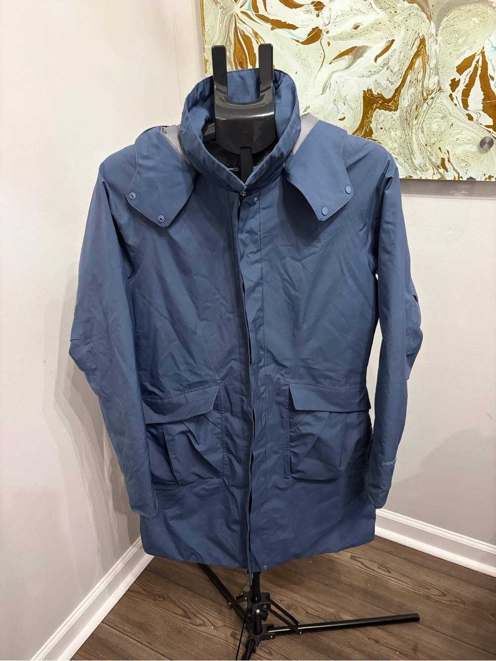 Patagonia Women's Northwest Parka 600-Down Waterproof Coat Medium Blue